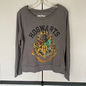 Harry Potter Hogwarts Gray Long Sleeve Tee